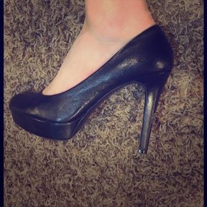 🆕 GIANNI BINI BLACK PLATFORM HEELS! Size 9 1/2